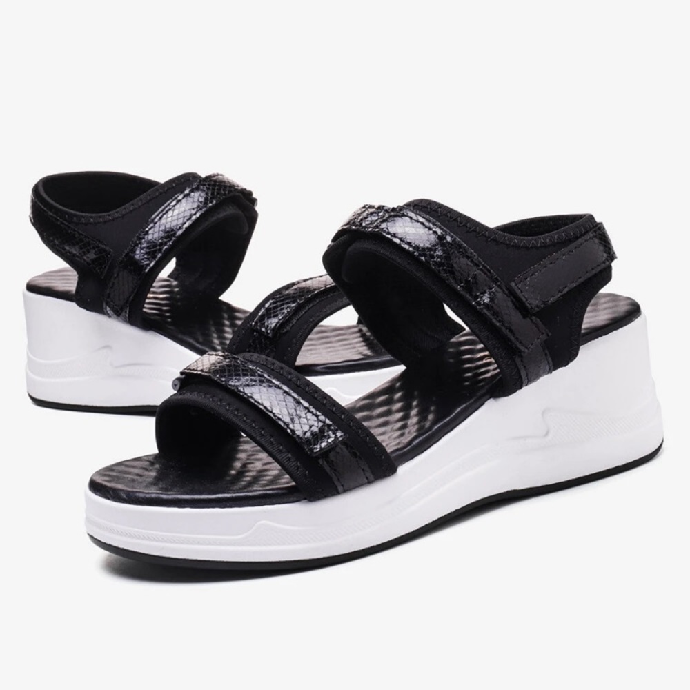 Women’s Hook Loop Wearable Wedge Platform Sandals
